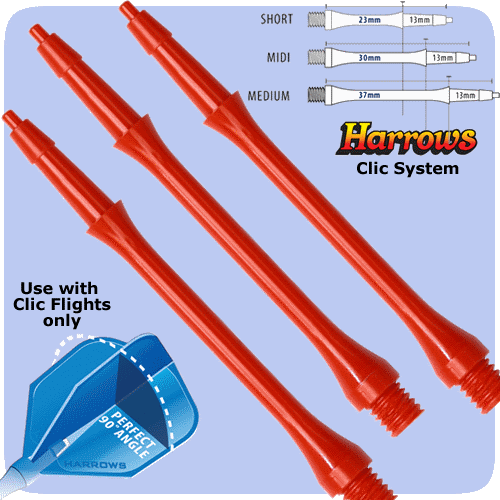 Harrows Click Shafts - Red