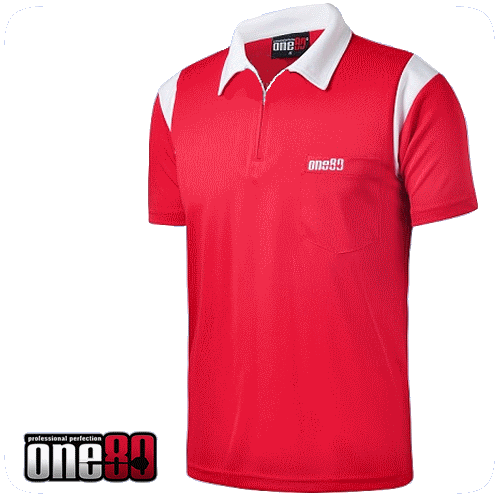 One80 Red with White Trim Polo